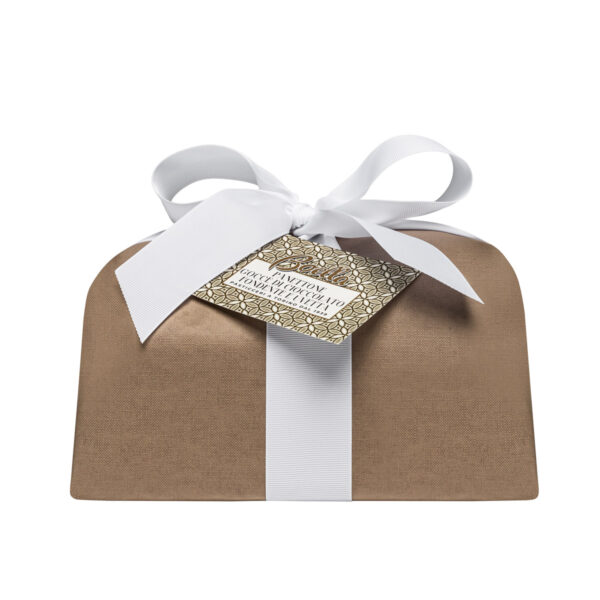 Panettone con gocce di cioccolato fondente e uvetta