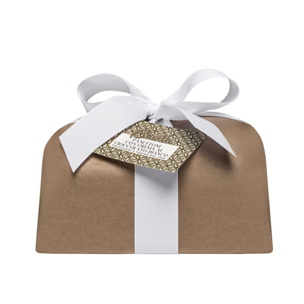 Panettone con crema al cioccolato bianco