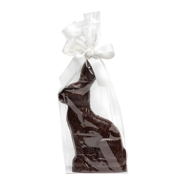 Sorrisi Cioccolato - Coniglio di cioccolato fondente striato a mano