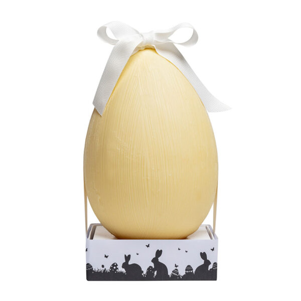Sorrisi Cioccolato - Uovo di cioccolato bianco striato a mano