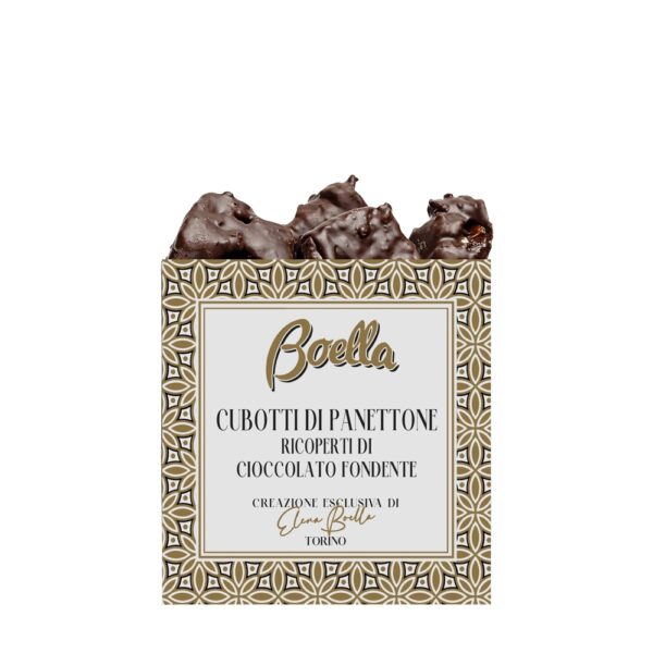 Boella - Cubotti di panettone ricoperti di cioccolato fondente